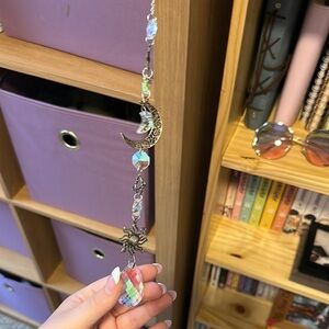 Iridescent Moon and Sun Hanging Decor